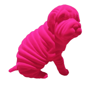 Shar pei pink.40x40x20 cms