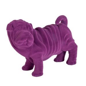 Shar pei purple.48x32x18 cms