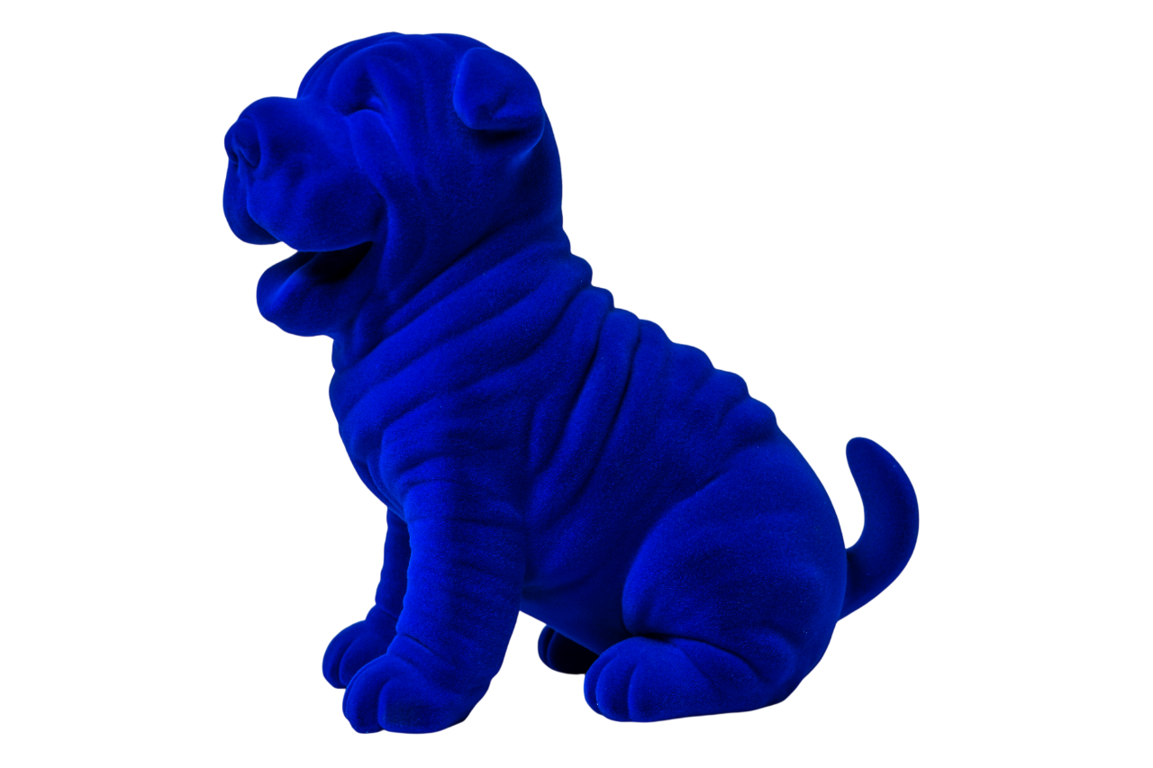 Toby blue. 25x25x13 cms